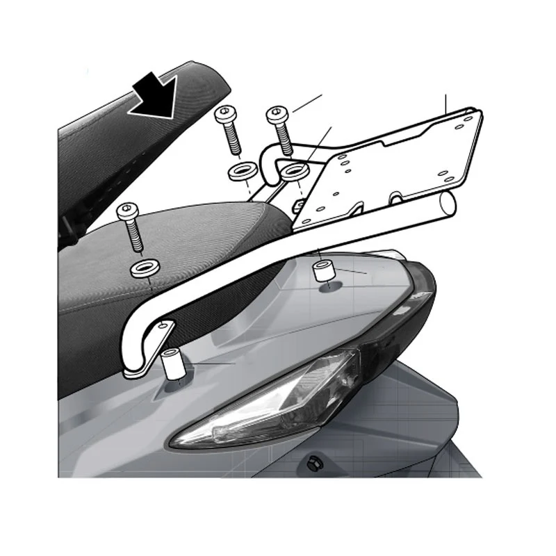 ANCLAJE SHAD K0GL51ST - KYMCO AGILITY 50RS/125RS