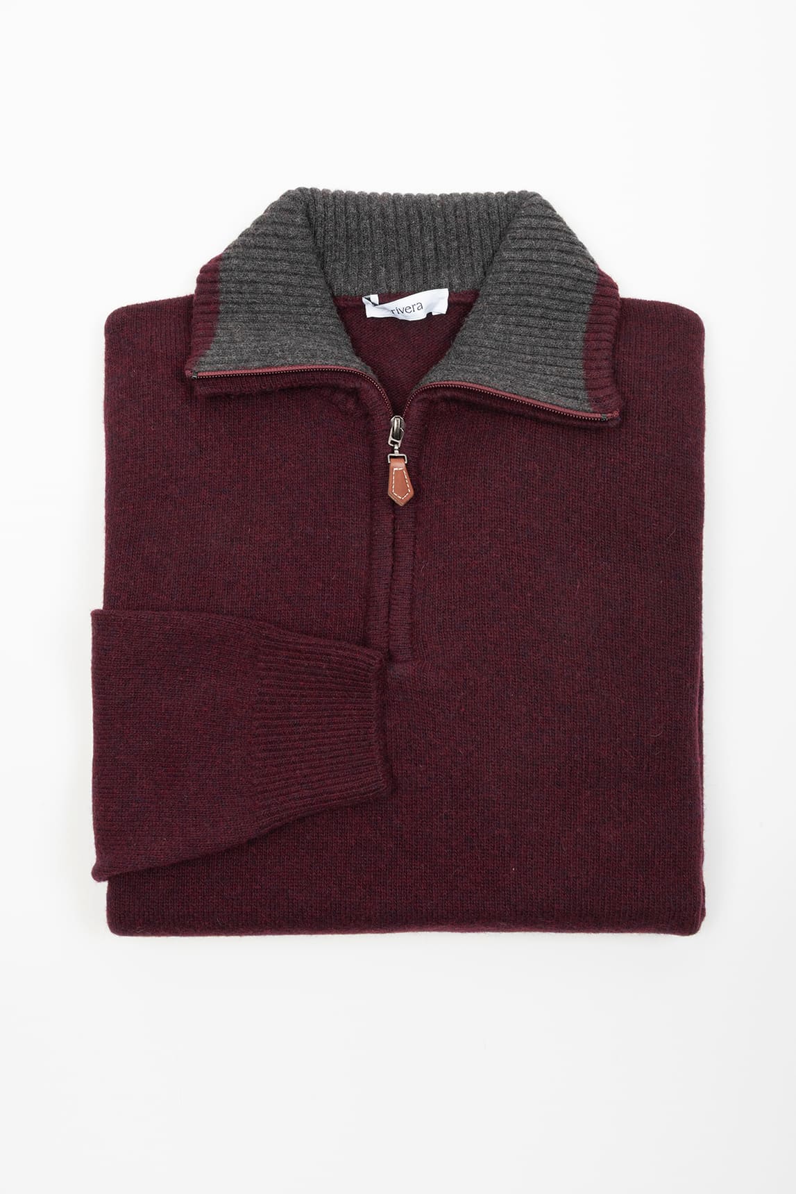 Rivera-Spanien-Trikot Rivera Half Zip Bordeaux