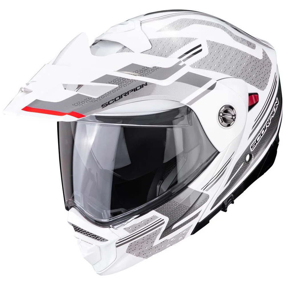 CASCO TRAIL MODULAR SCORPION ADX2 CARRERA BLANCO / PLATA