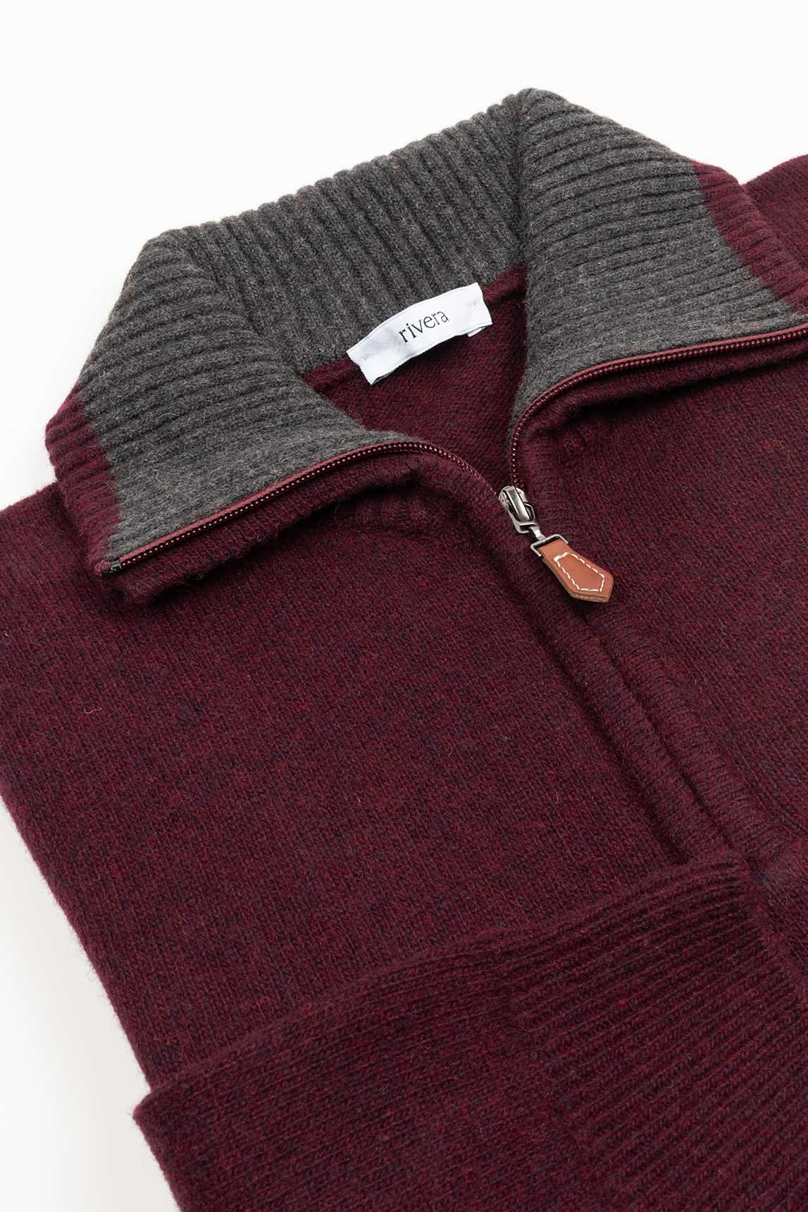 Rivera-Spanien-Trikot Rivera Half Zip Bordeaux