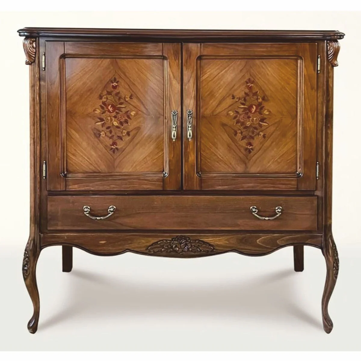 Luxury Baroque Bedroom Dresser Brown 123 cm - Baroque Furniture