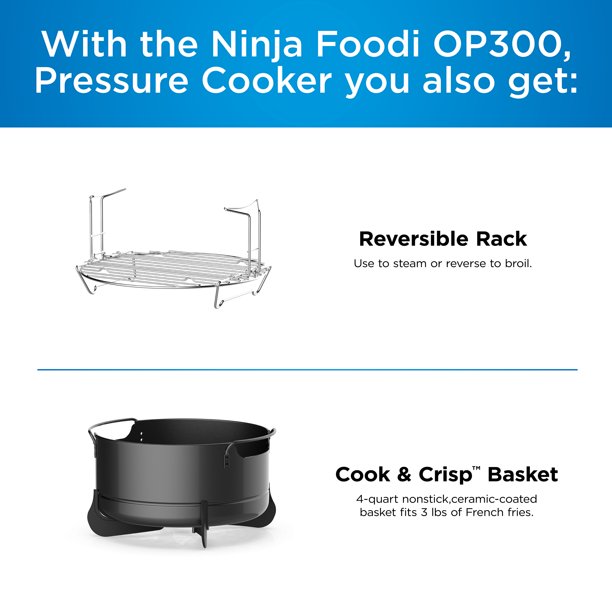 Ninja Foodi TenderCrisp 8-in-1 6.5-Quart Druckkocher, OP300