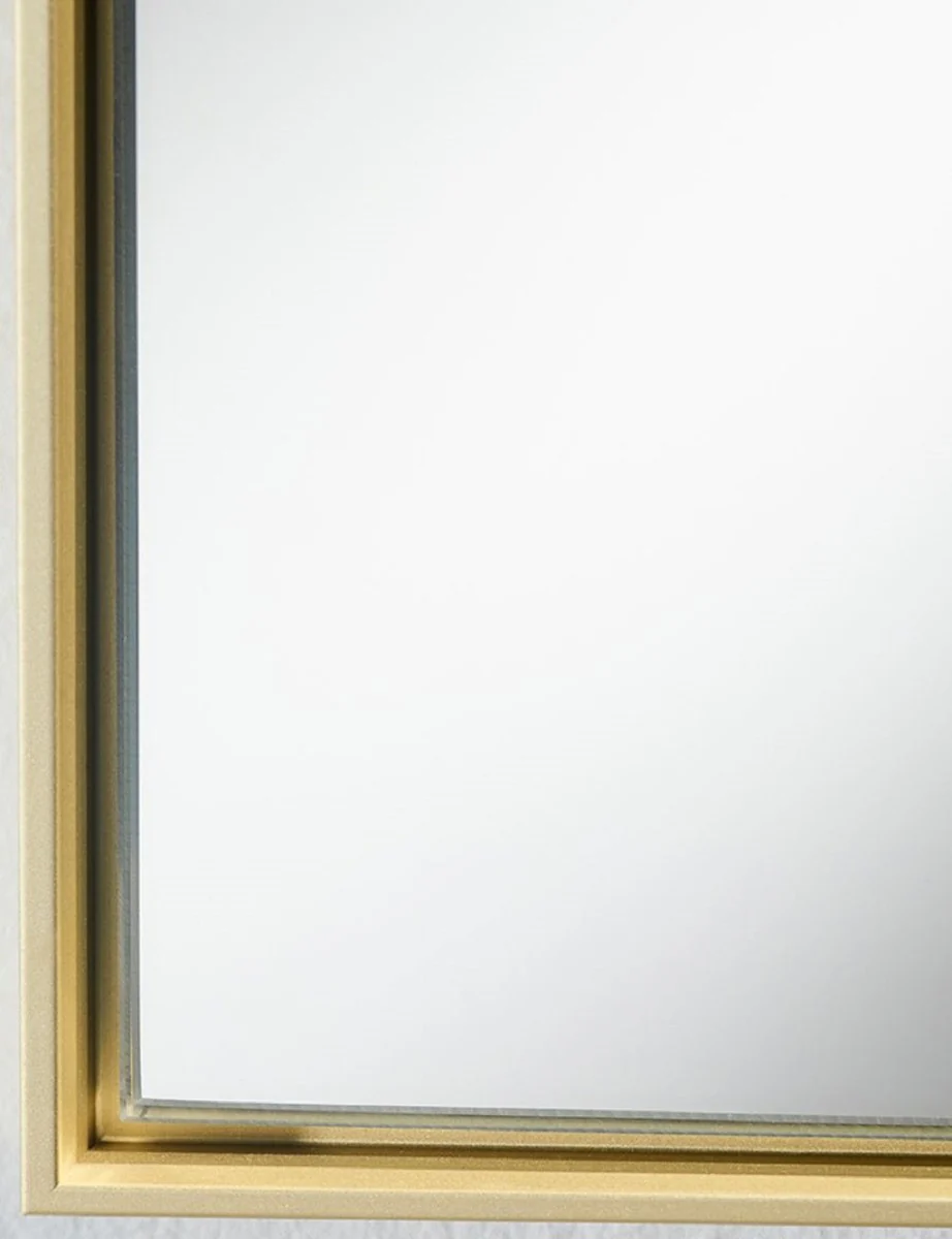 Wall mirror with matt gold aluminum frame 80 x H. 120 cm - luxury mirror