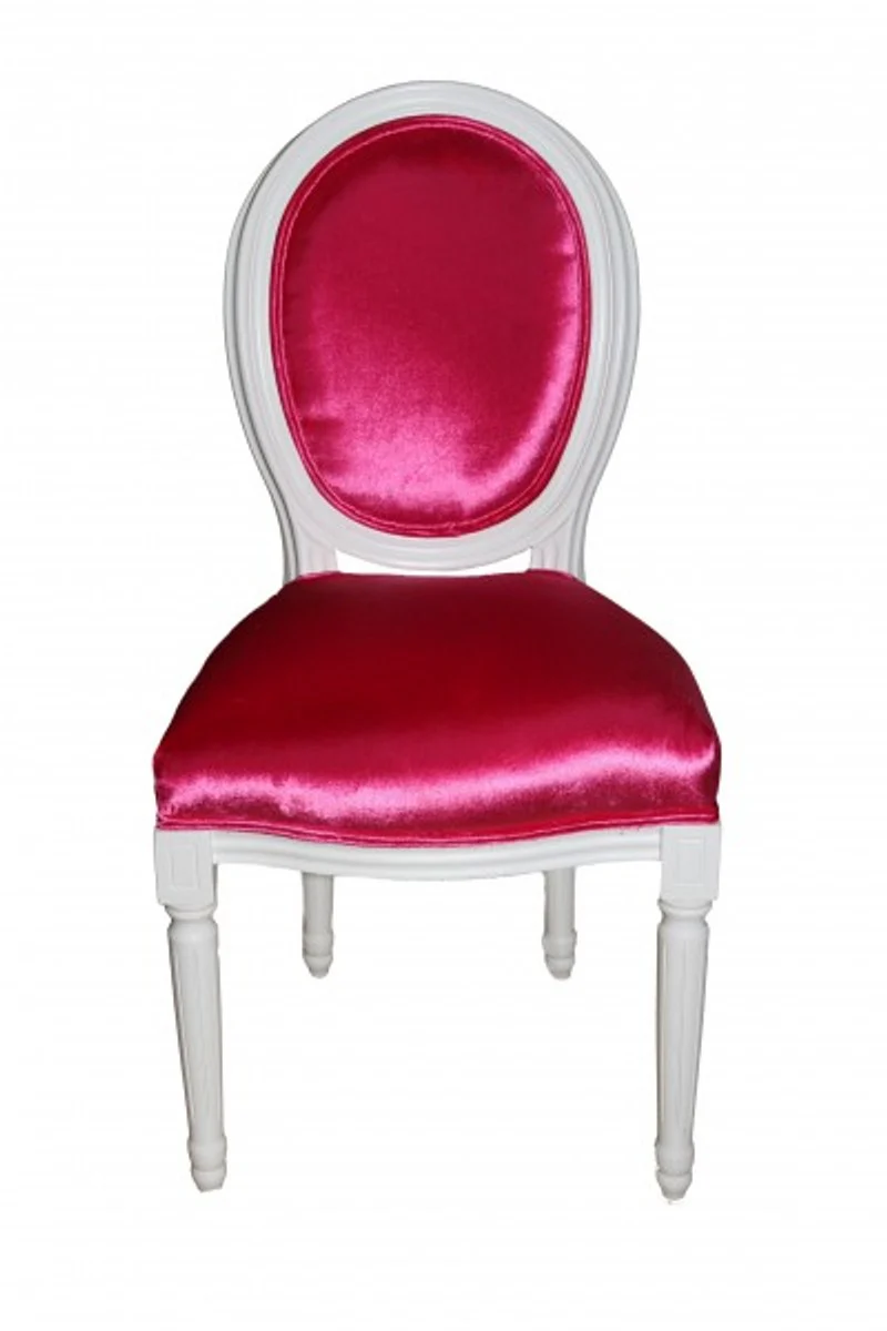 Baroque dining room chair without armrests pink - designer chair - luxury quality