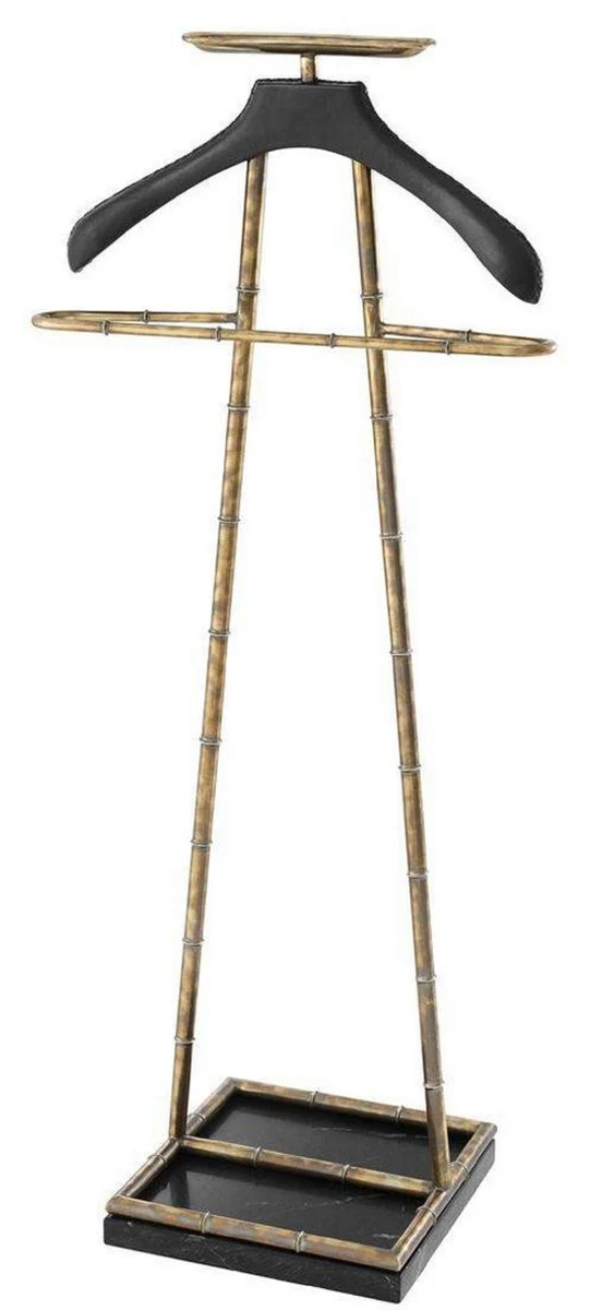 Luxury Dressboy Vintage Brass / Black 50.5 x 31 x H. 117 cm - Clothes Rack Coat Rack Suit Rack Mute Valet Valet - Luxury Accessories