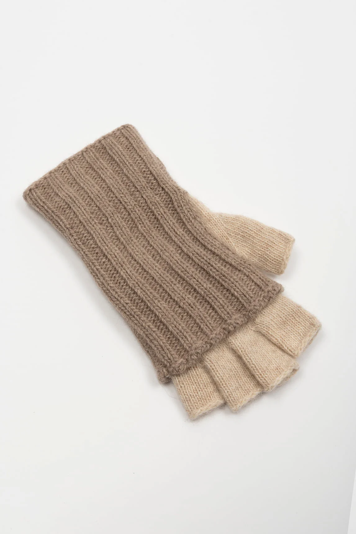 Rivera-Spain Beige und taupefarbene Lotte-Fäustlinge