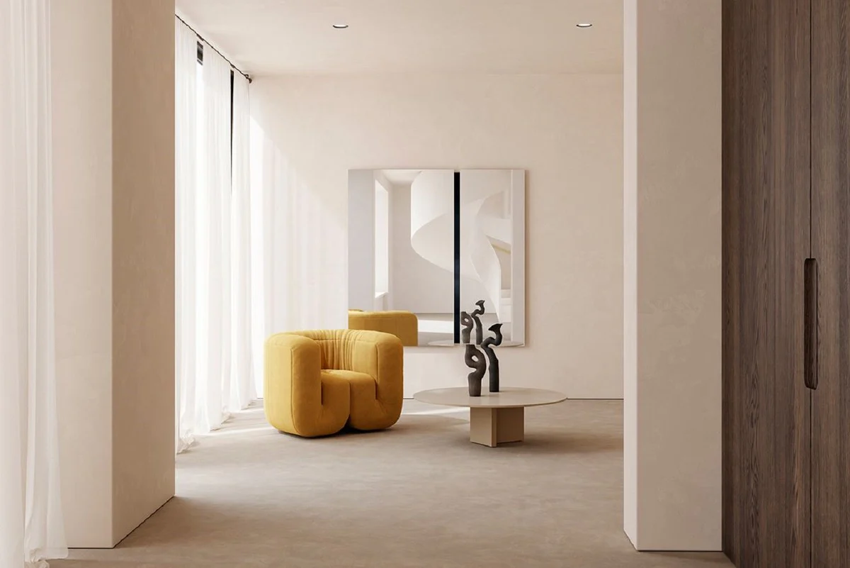 Luxury wall mirror black 150 x 3.5 x H. 150 cm - living room mirror - bedroom mirror - cloakroom mirror - luxury furniture - luxury interior - luxury quality