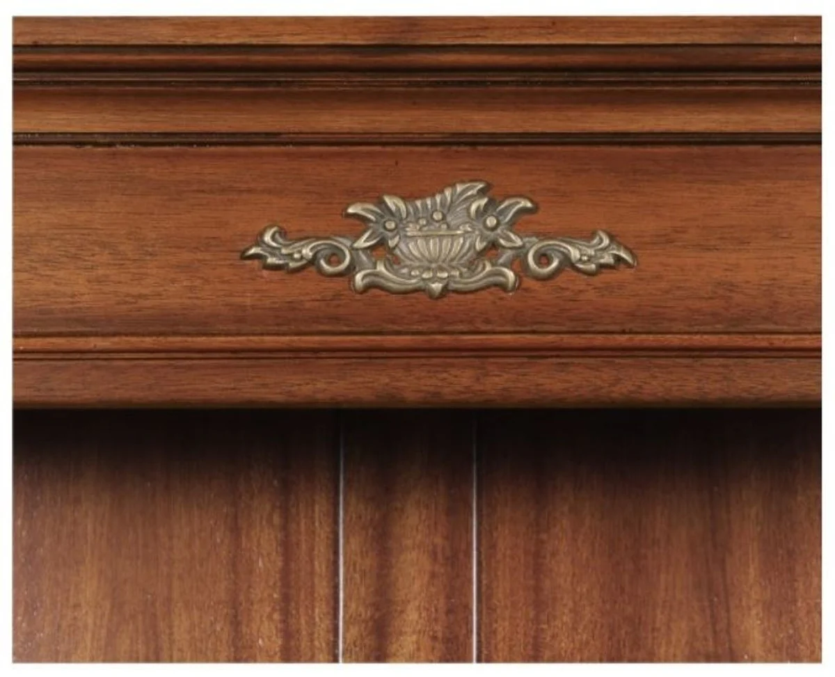 Luxury baroque style bookcase / shelf cabinet brown 103 x 32 x H. 185.5 cm - Baroque living room furniture