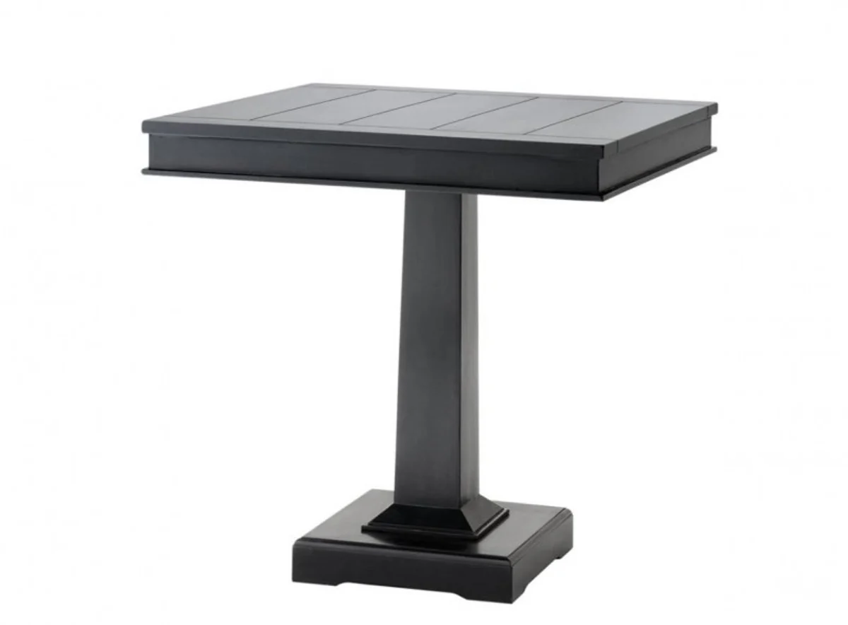 Designer luxury birch wood dining table black 80 x 80 x H. 78 cm - luxury quality