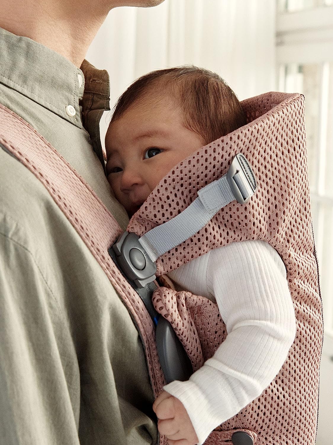 Babytrage Mini, 3D-Netz, Anthrazit/Leopard