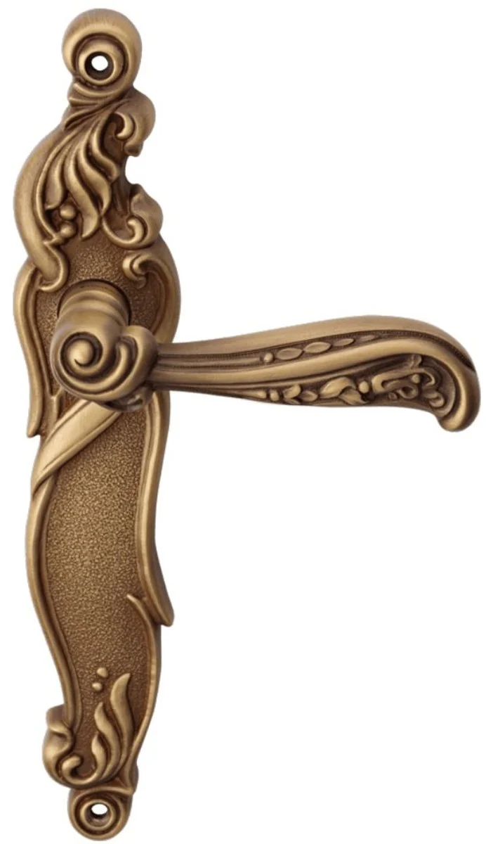 Baroque door handle set brass patinated 13.5 x H. 26 cm - door handles in the baroque style