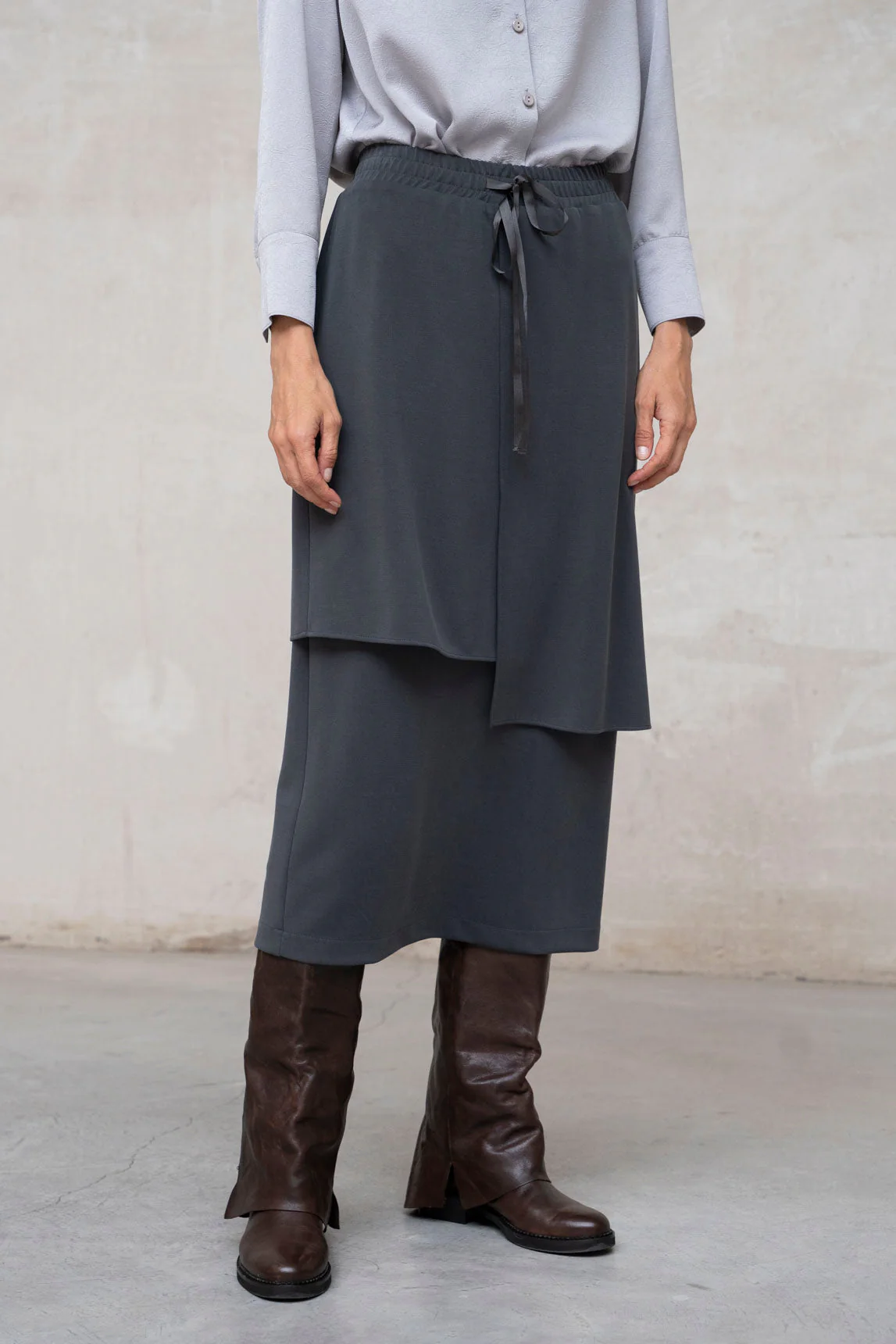 Rivera-Spanien Falda Chiavari gris marengo