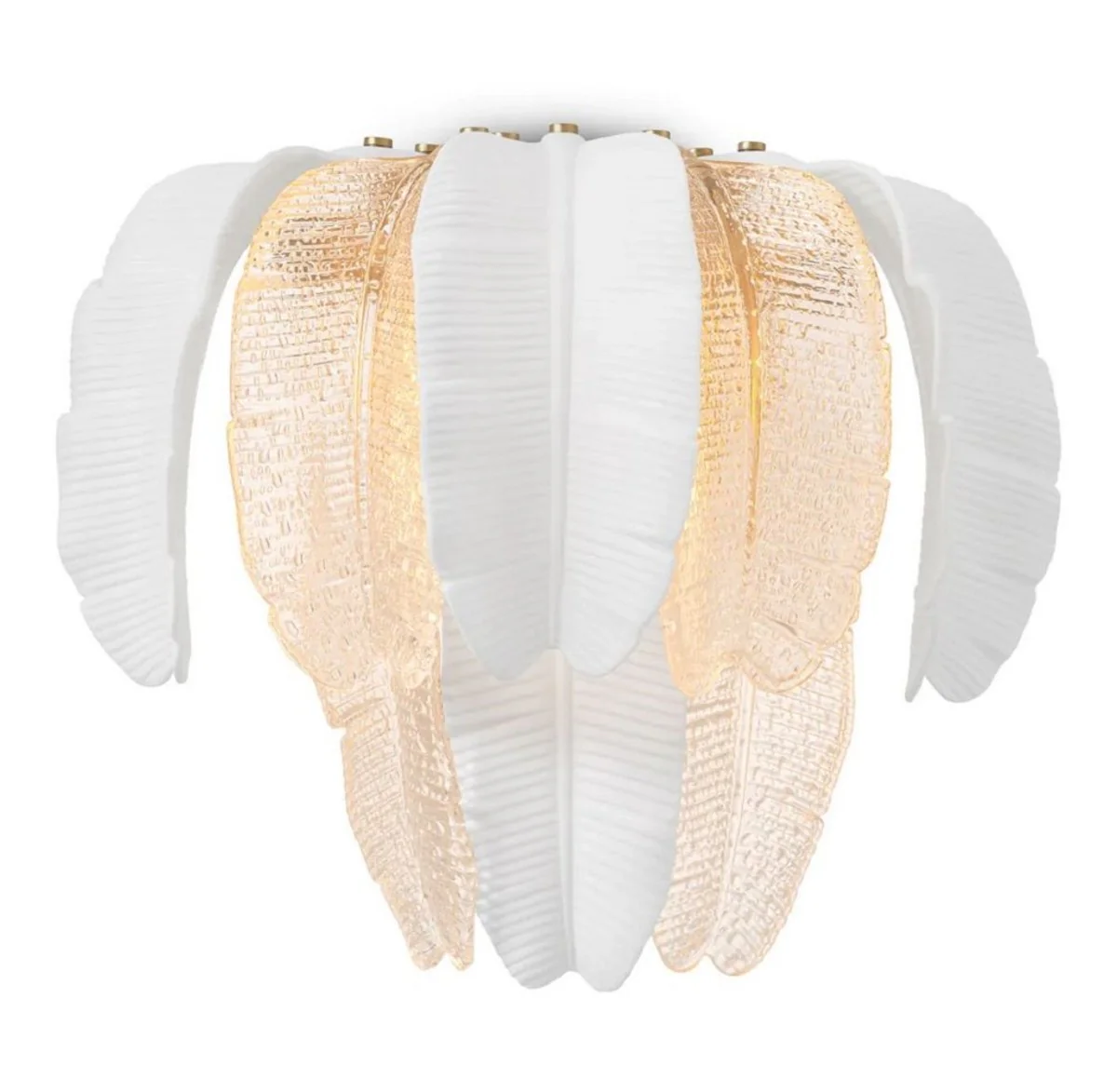 Luxus Wandleuchte Weiß 45 x H. 35,5 cm - Luxus Leuchten