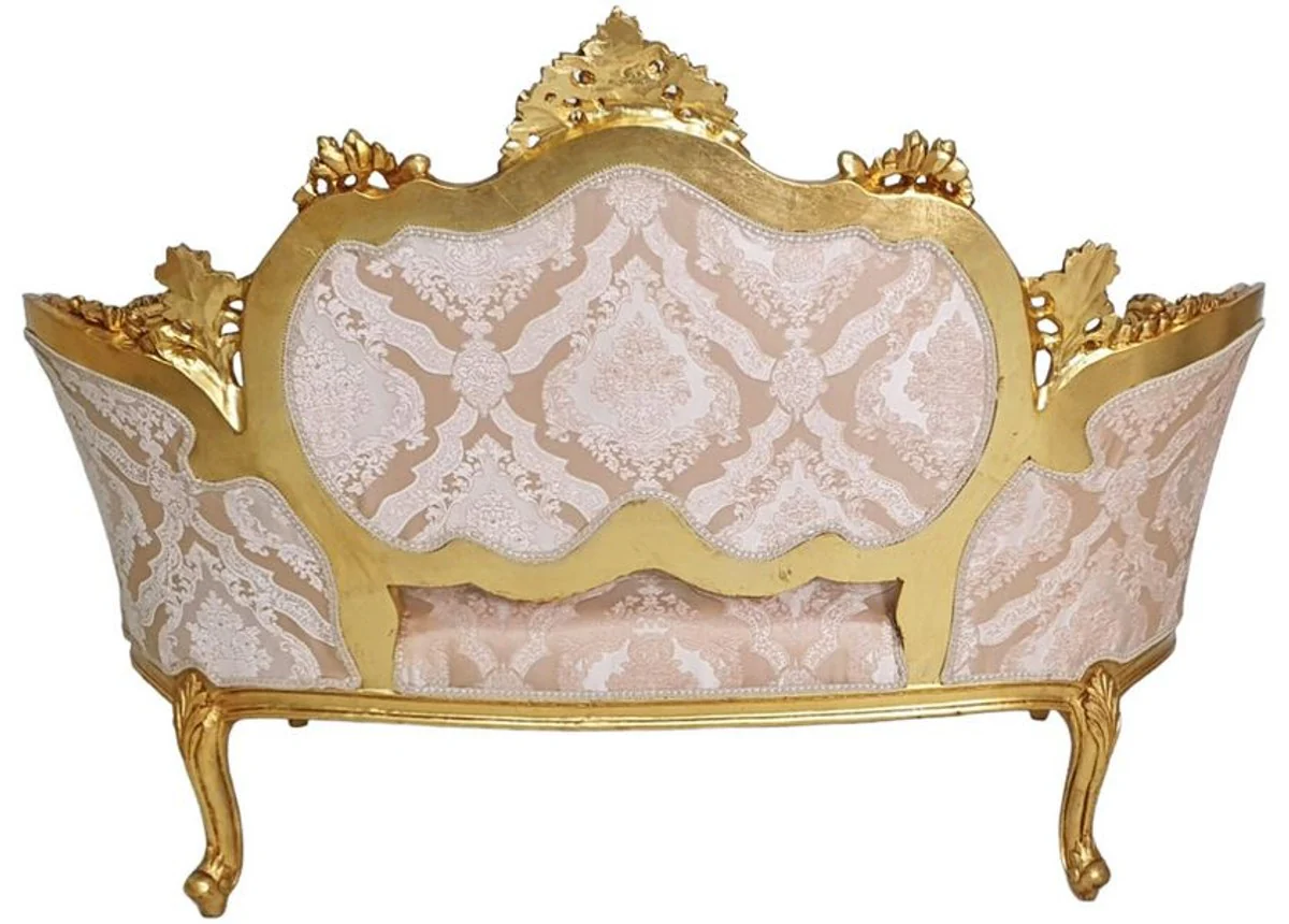 Baroque sofa pink / white / gold - handmade living room sofa in baroque style - living room furniture in baroque style - antique style furniture - magnificent baroque furniture - baroque furnishings