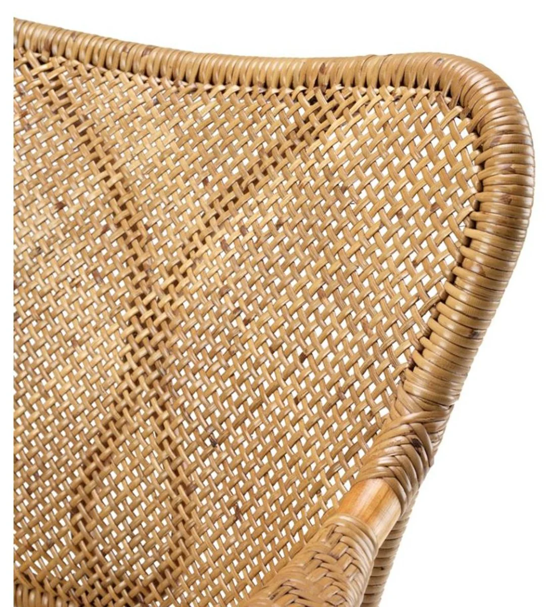 Designer garden chair with armrests light brown - luxury garden furniture