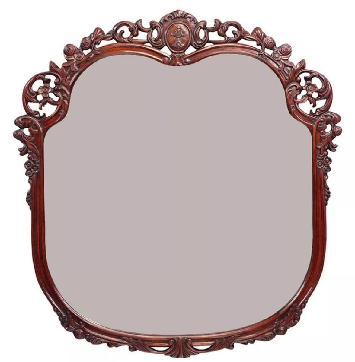 Luxury baroque mirror brown - magnificent wall mirror in baroque style - antique style wardrobe mirror - living room mirror - baroque decorative accessories - baroque furniture