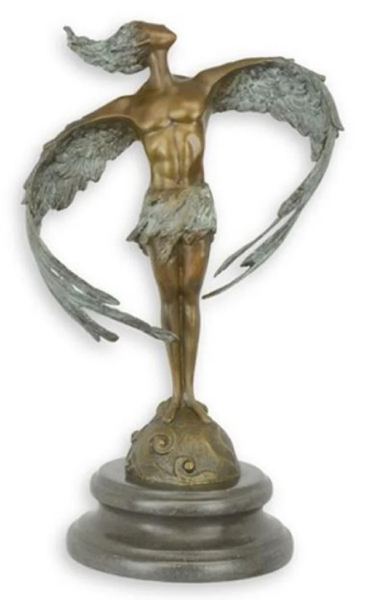 Luxus Jugendstil Bronze Deko Skulptur Icarus H. 31,7 cm Icarus