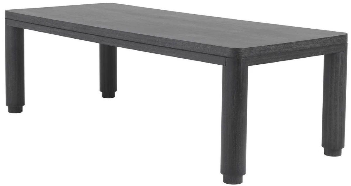 Luxury dining table anthracite gray 240 x 100 x H. 76 cm - Solid wood kitchen table - Rectangular dining room table - Luxury dining room furniture
