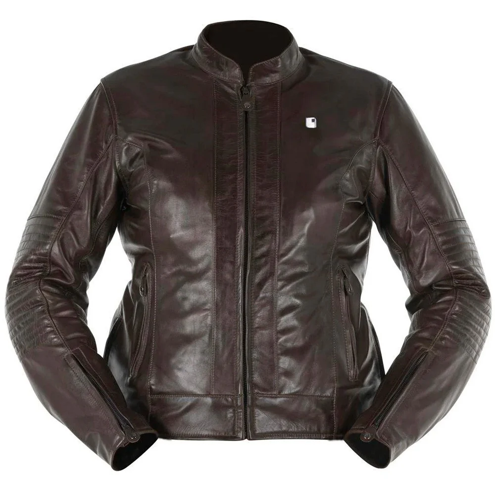 ÜBERLAP LEATHER JACKET DONATELLA BROWN