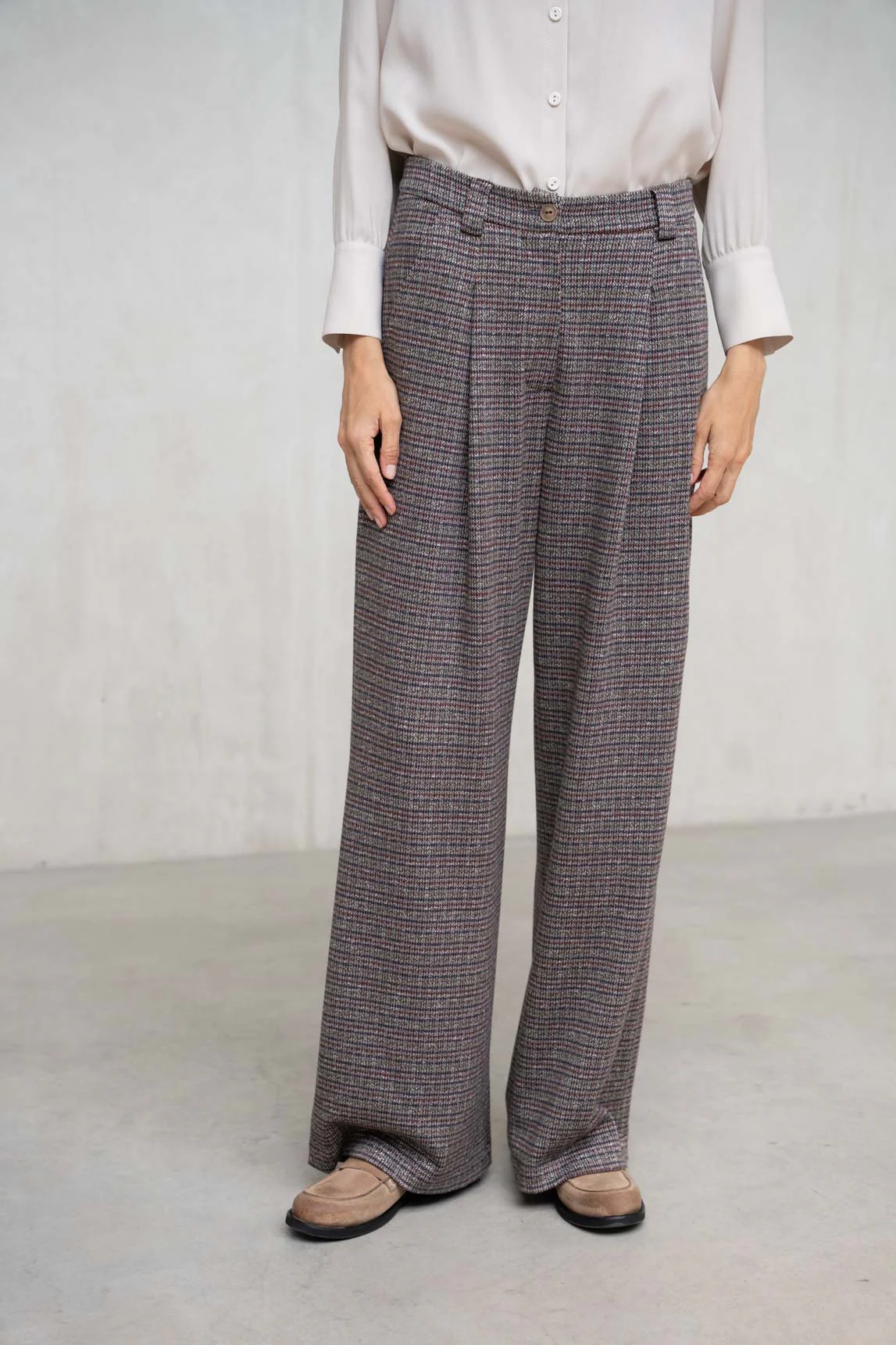 Rivera-Spanien Burgunderrot karierte Cuccio-Hose