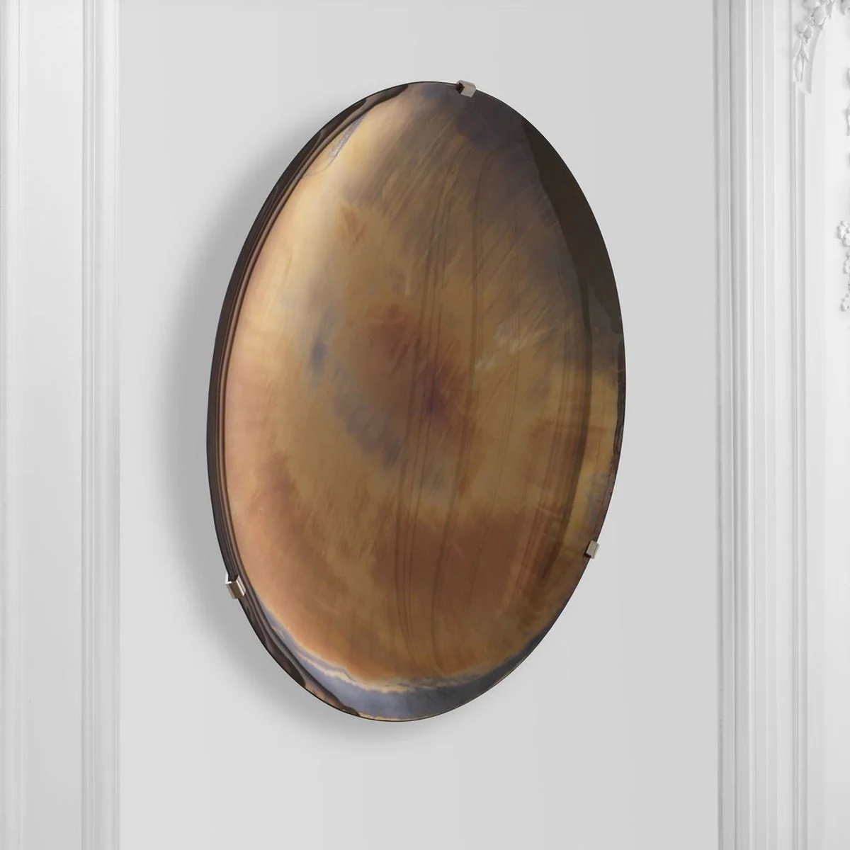 Luxury mirror multicolored Ø 119 cm - Round concave wall mirror with wall bracket - Luxury collection