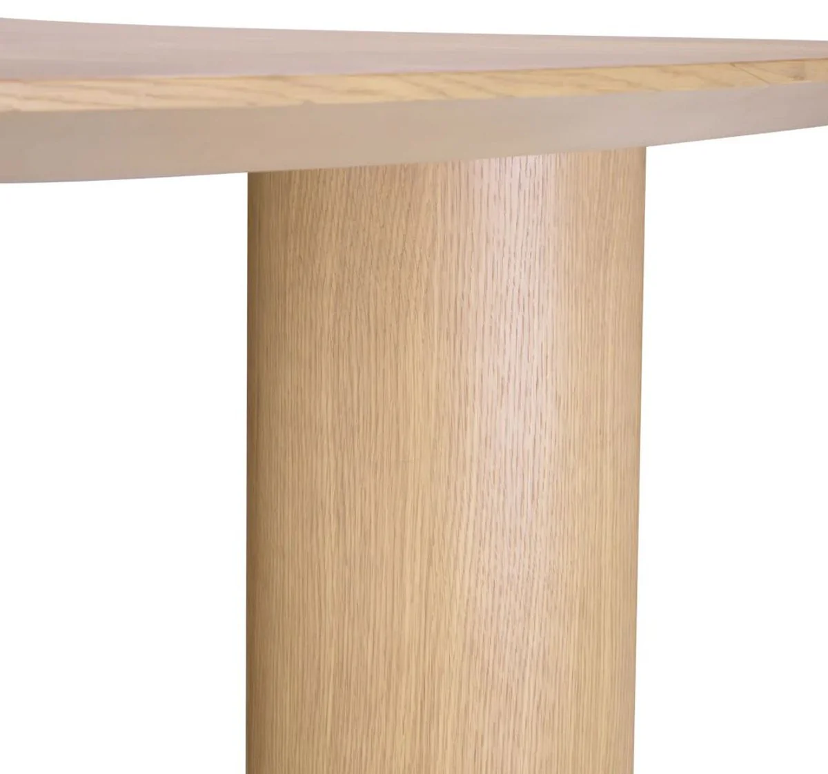 Luxury dining table natural colors 300 x 120 x H. 76.5 cm - solid wood kitchen table with slightly curved table top - dining room furniture - kitchen furniture - luxury furniture - luxury furnishings