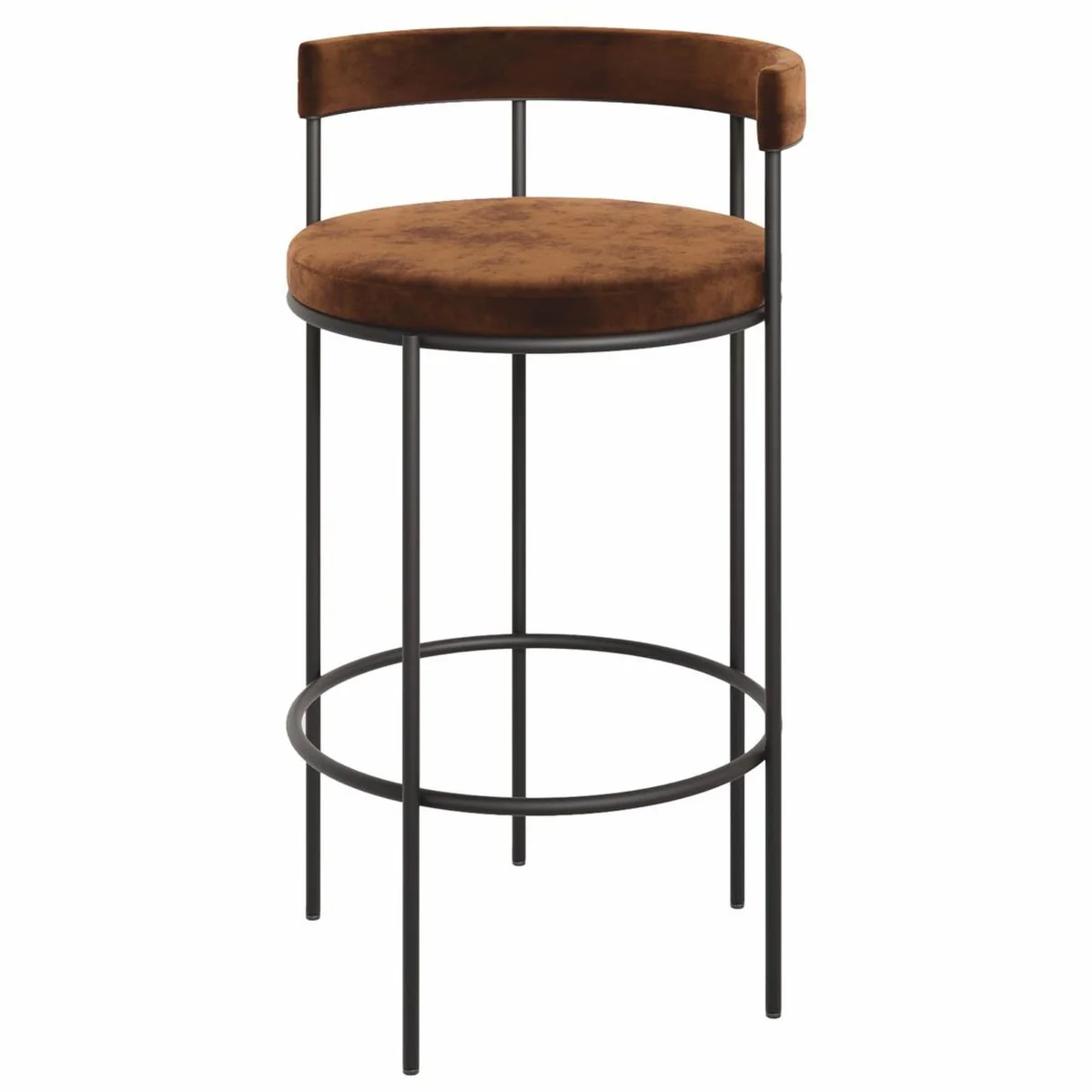 Luxury metal bar chair dark brown / black H. 93 cm - bar furniture