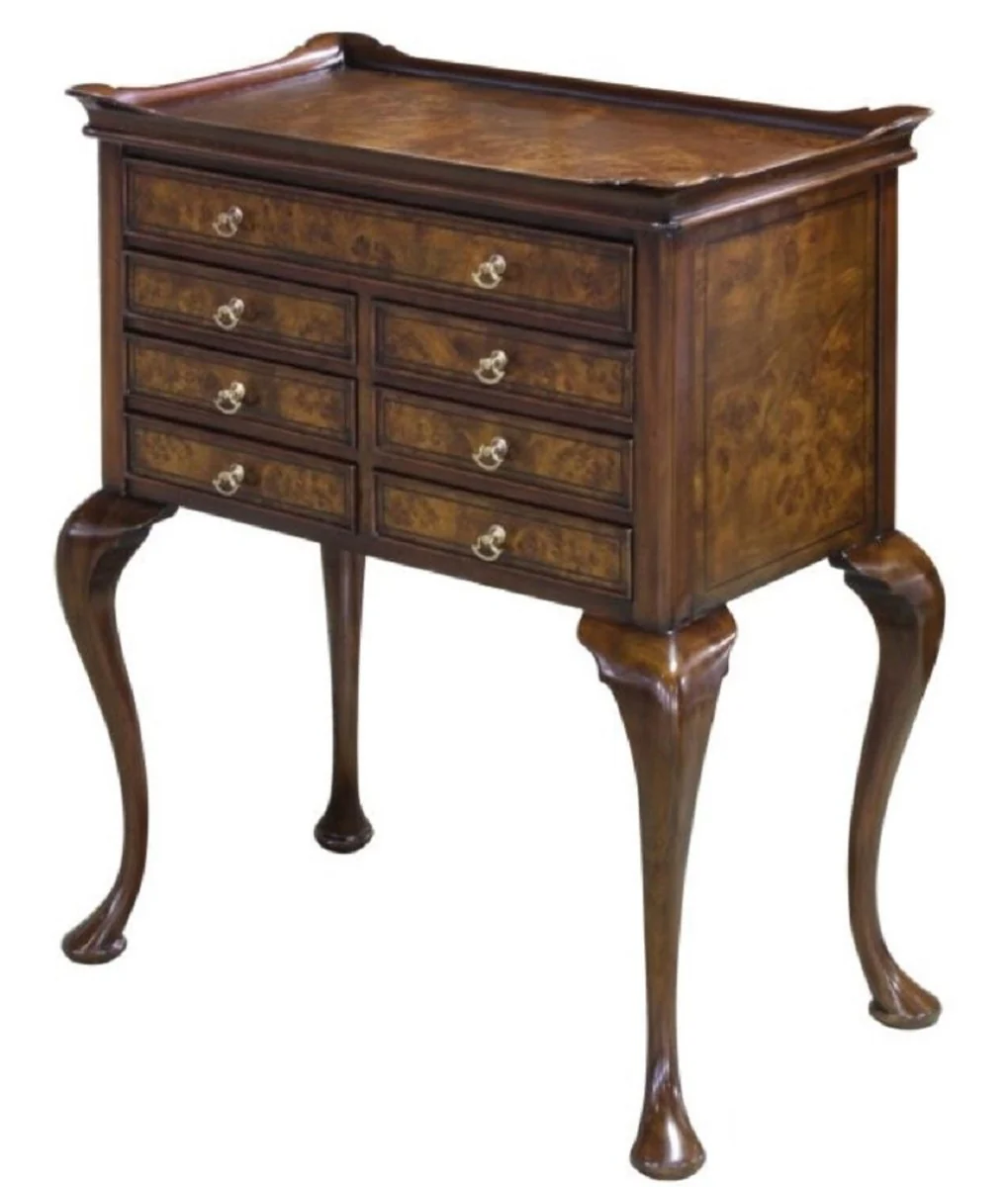 Luxury Art Nouveau jewelry chest of drawers brown / dark brown 61 x 35 x H. 72 cm - jewelry cabinet with 7 drawers