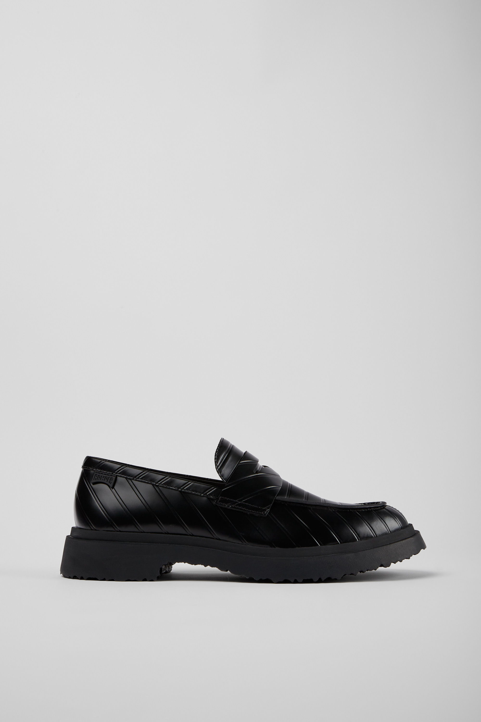 Twins - Schwarze Leder-Loafer für Herren