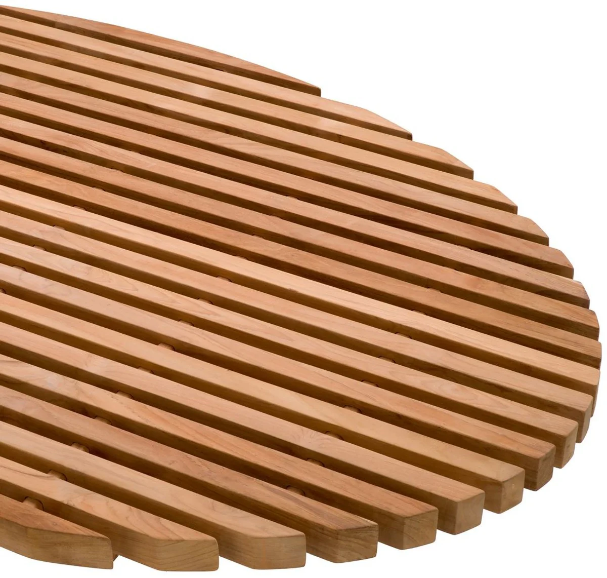 Luxury teak coffee table natural colors 170.5 x 99.5 x H. 21.5 cm - Oval teak living room table - Teak living room furniture - Solid wood furniture - Luxury furniture - Luxury furnishings