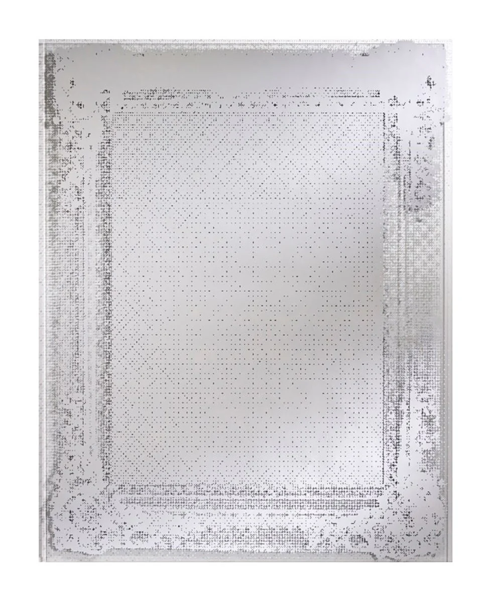 Art Deco vintage mirror silver 78 x H. 101 cm - antique style wall mirror