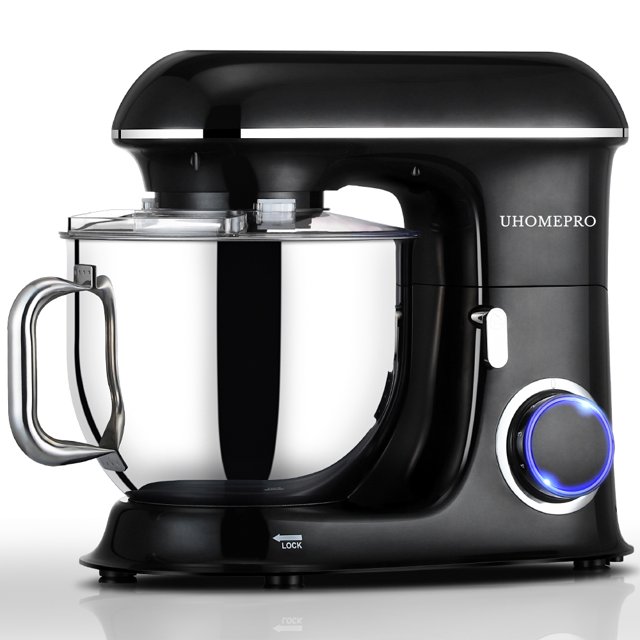 uhomepro 7.5 QT Standmixer für Küche, 6+0+P-Speed Tilt-Head 660W Dough Mixer, Home Kommerzielle Mischen Elektroküche Kuchen Mixer W/ Dough Hook, Beater, Egg Whisk, Spatula, Geschirrspüler Safe