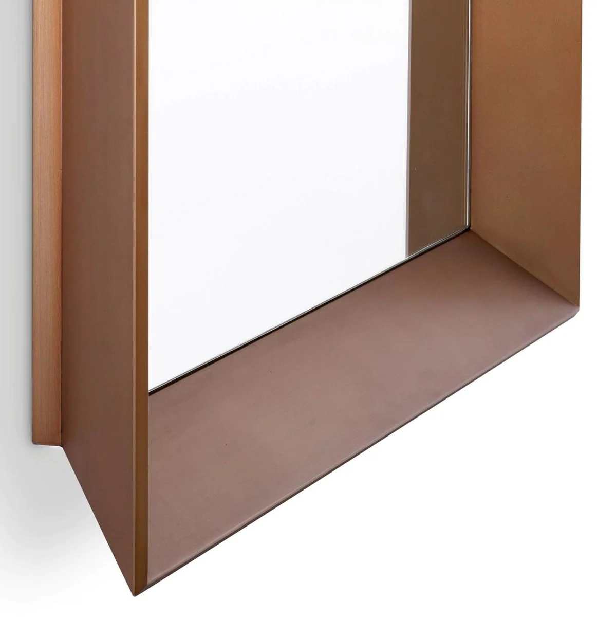 Luxury wall mirror brass 100 x 10 x H. 100 cm - Square stainless steel mirror - Living room mirror - Bedroom mirror - Cloakroom mirror - Luxury furniture - Luxury interior