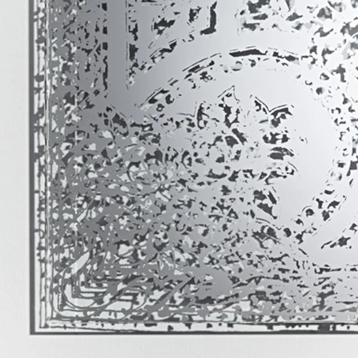 Art Deco vintage wall mirror antique style silver 101 x 142 cm - silver-plated glass - art mirror