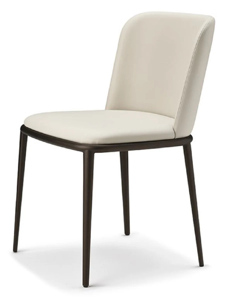 Luxury Dining Room Chair Set of 8 Cream / Black - Luxury Dining Room & Restaurant Furniture - Luxury Quality - Made in Italy