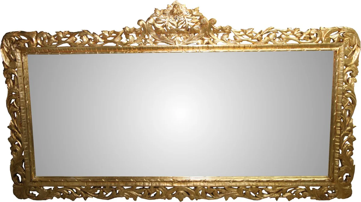 Baroque luxury wall mirror gold 207 x H. 120 cm - Baroque mirror - Limited Edition