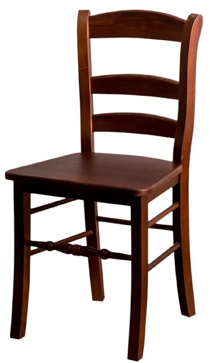 Country house style dining chair brown 46 x 41 x H. 91 cm - solid wood kitchen chair in country house style