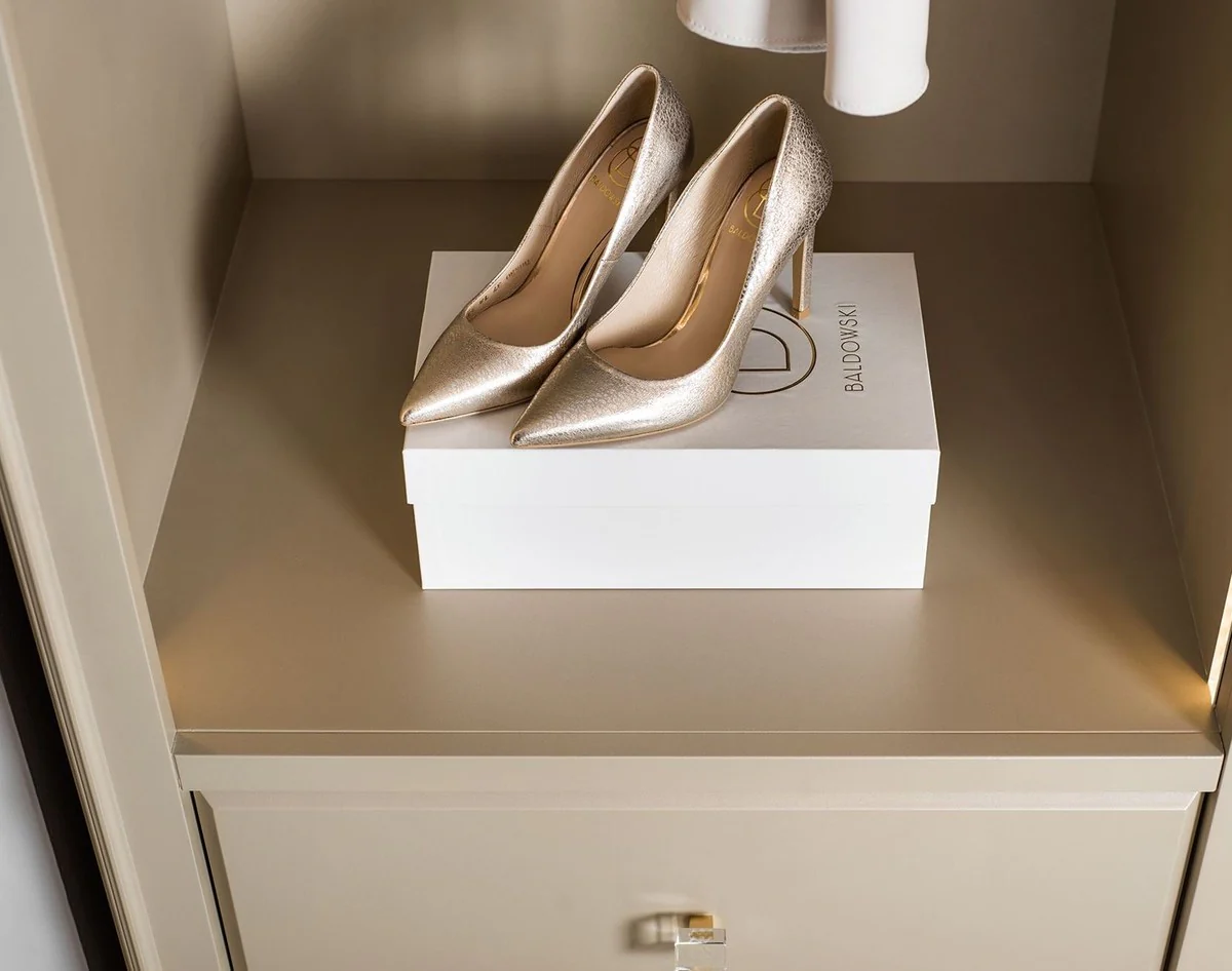 Luxury wardrobe beige 200 x 60 x H. 200 cm - Open bedroom wardrobe - Bedroom furniture - Hotel furniture - Luxury furniture - Bedroom furniture - Luxury furniture