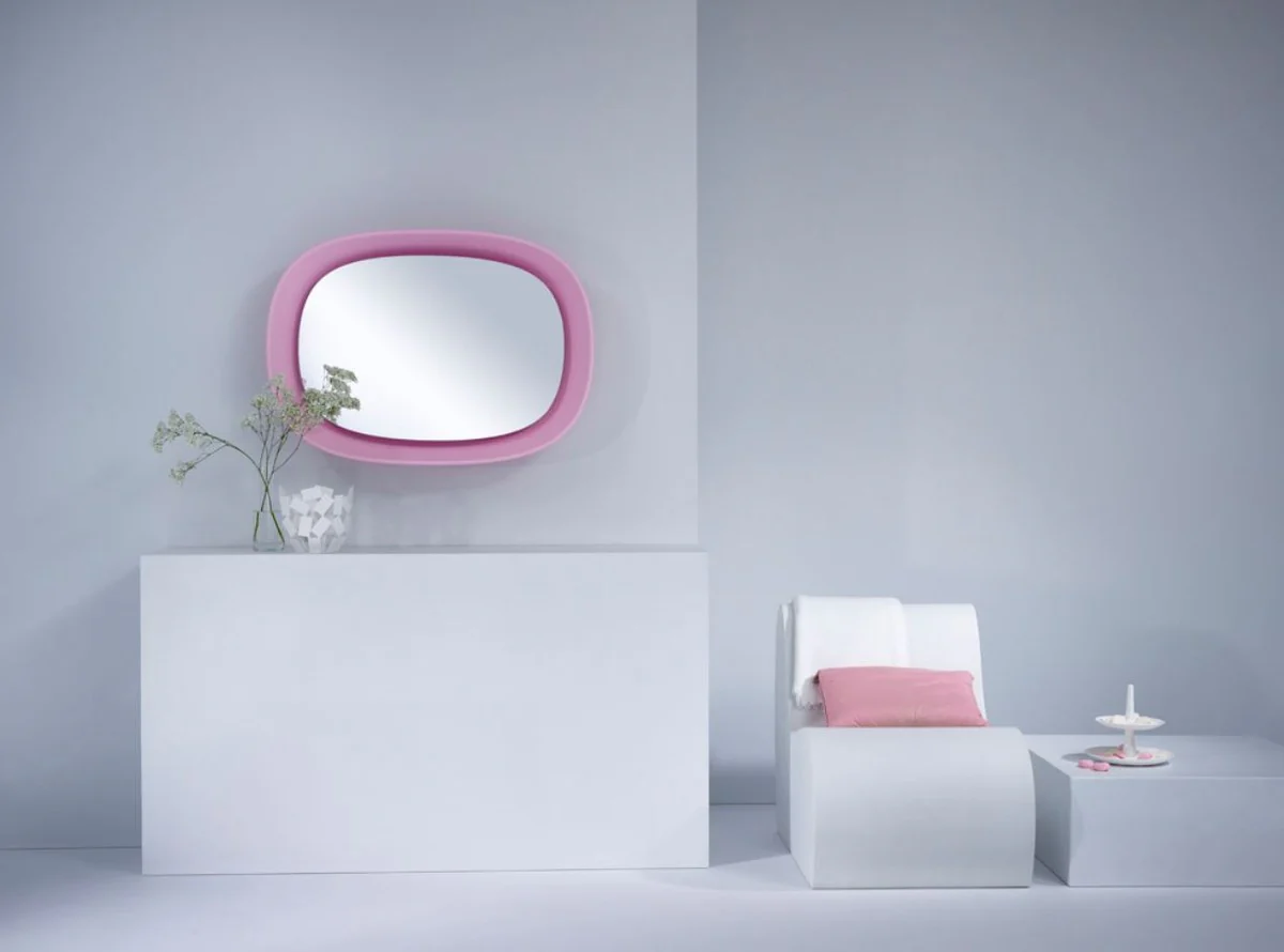 Luxury designer mirror pink 70 x H. 97 cm - designer wall mirror with light