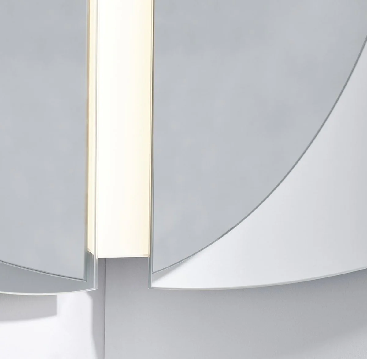 Luxury corner mirror 150 x 3.5 x H. 150 cm - corner wall mirror with LED strips - hotel mirror - boutique mirror - luxury quality