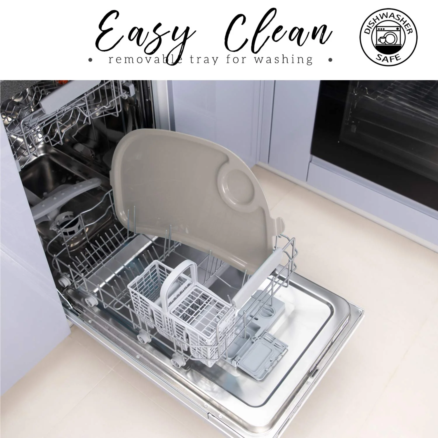 Hochstühle für Babys und Kleinkinder – Dunkelgrauer Silla para Comer de Bebe – Babyhochstuhl in 7 verschiedenen Höhen verstellbar