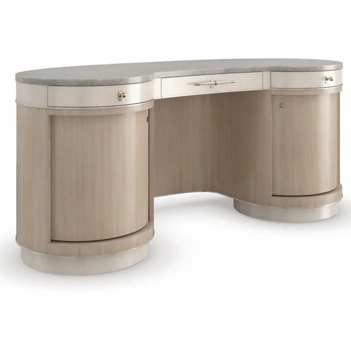 Luxury Dressing Table Gray / Brown / Gold 171 cm - Hotel & Bedroom Furniture