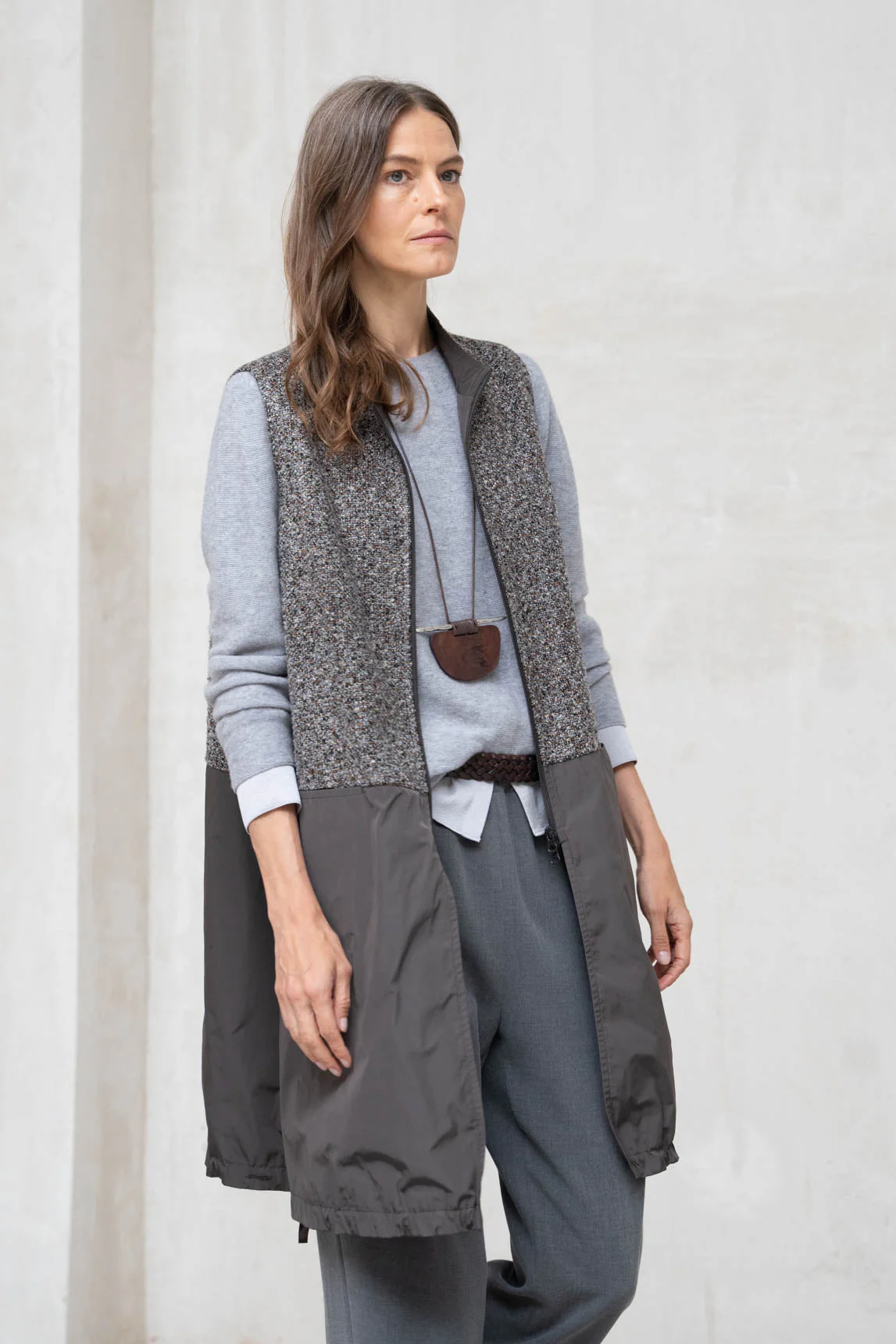 Rivera-Spanien Graue kombinierte Mantova-Weste