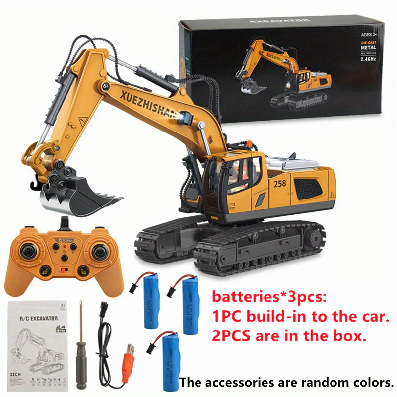 Ferngesteuertes Baufahrzeug-Modell-Spielzeugauto-Set – Legierungsbagger, Bulldozer, Muldenkipper und mehr – perfekte Eltern-Kind-Outdoor-Aktivität und Geschenk!