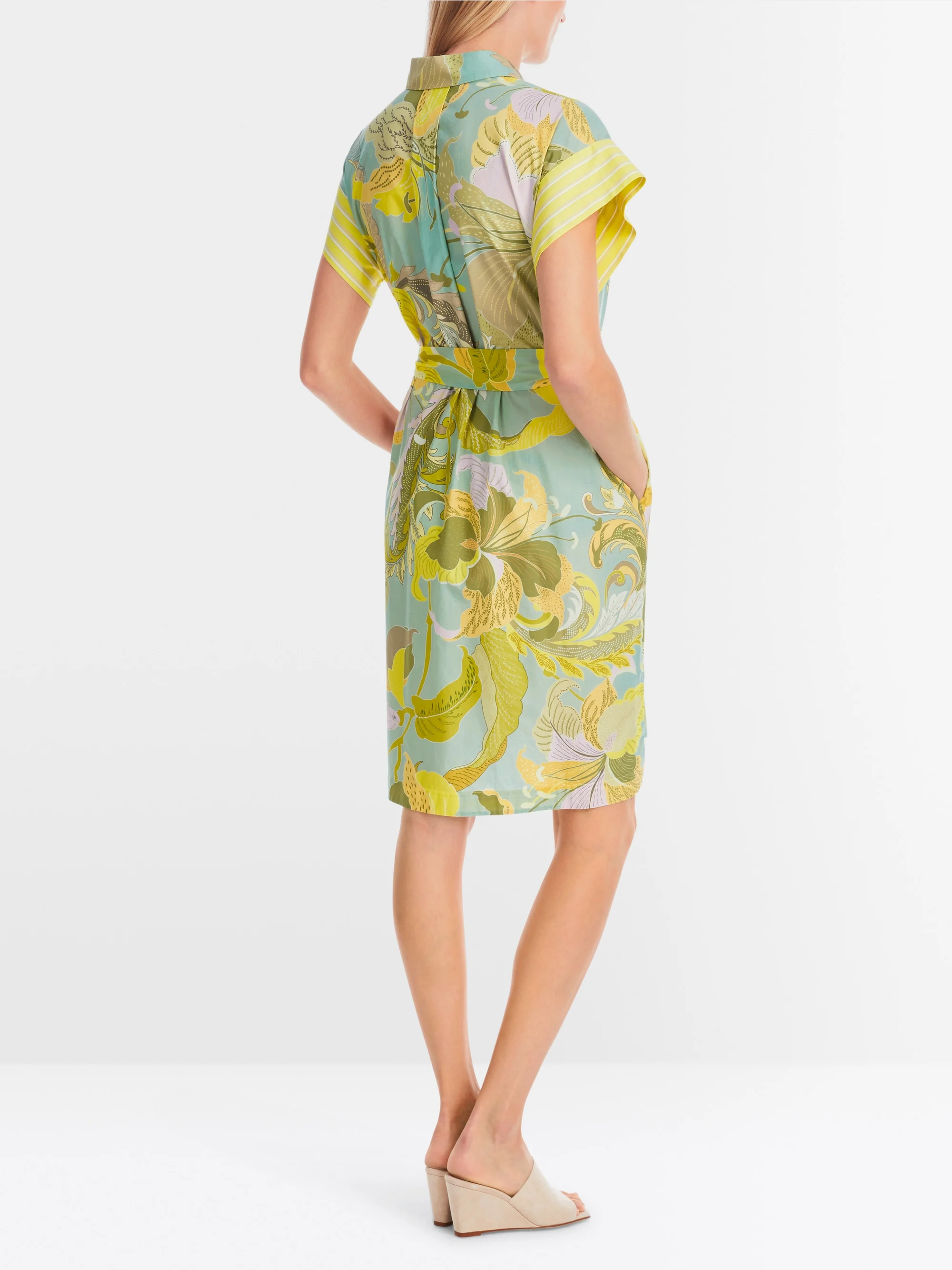 Marc-Cain Kurzes Hemdblusenkleid im Materialmix