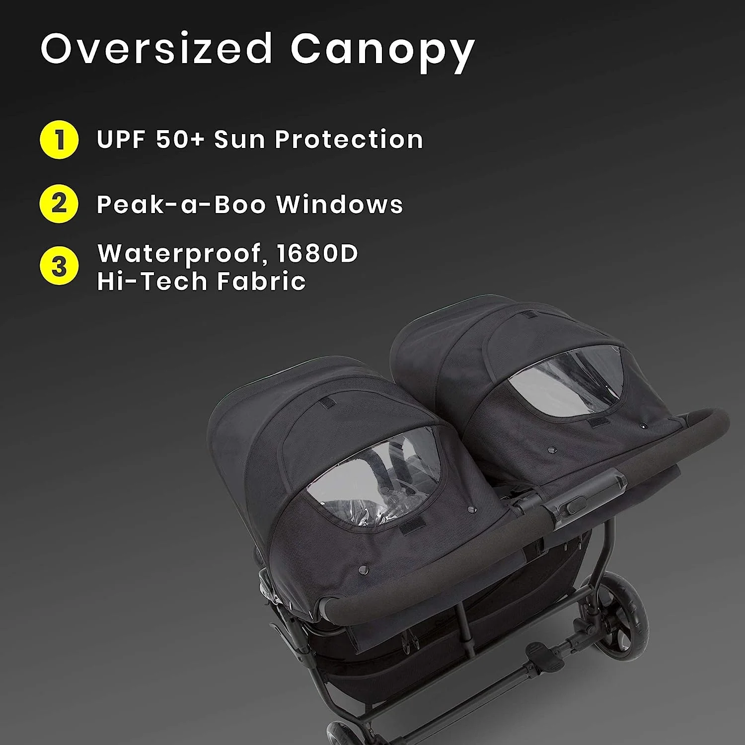 Destination Ultralight Side x Side Doppelkinderwagen, Midnight