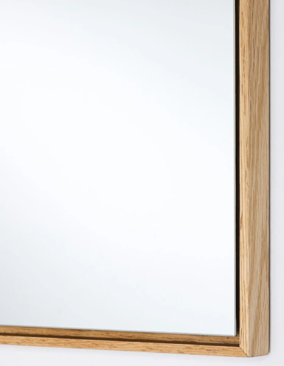 Luxury mirror with natural wooden frame 35 x H. 130 cm - living room wall mirror