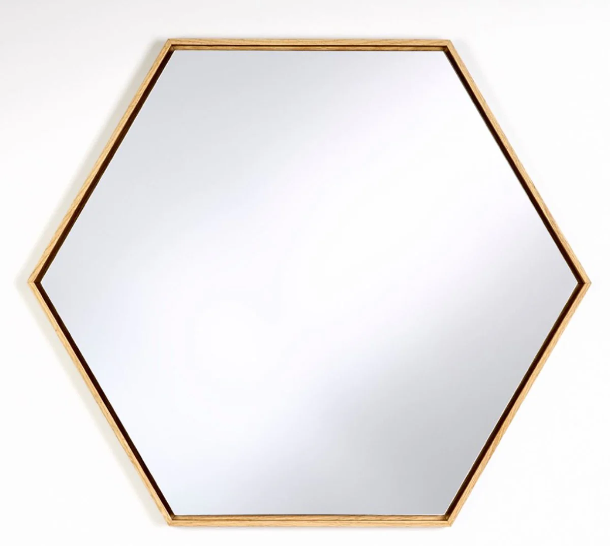 Luxury mirror with natural wooden frame 52 x H. 45 cm - living room wall mirror
