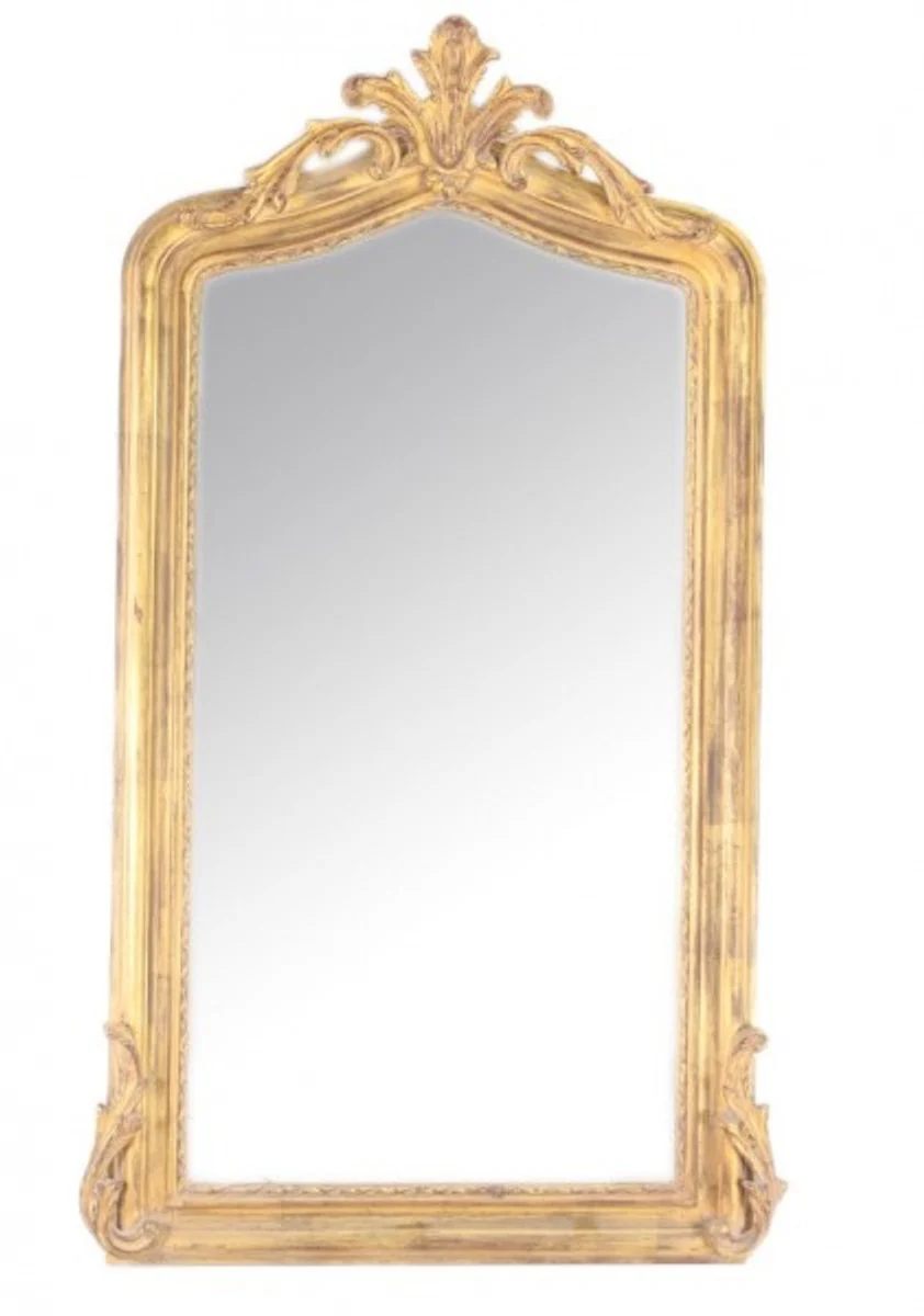 Luxury Baroque wall mirror gold 150 x 75 cm - solid and heavy - golden mirror