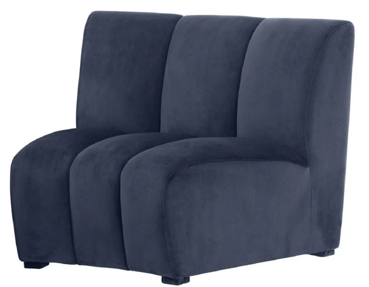 Luxury velvet couch midnight blue 109 x 95 x H. 83.5 cm - Curved & Expandable Luxury Living Room Sofa